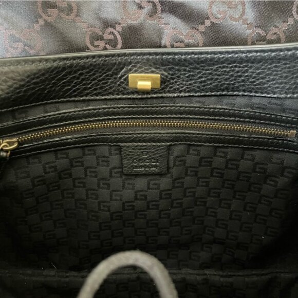 Gucci Jackie Black Leather Twist Handle Shoulder Bag - Picture 12 of 15
